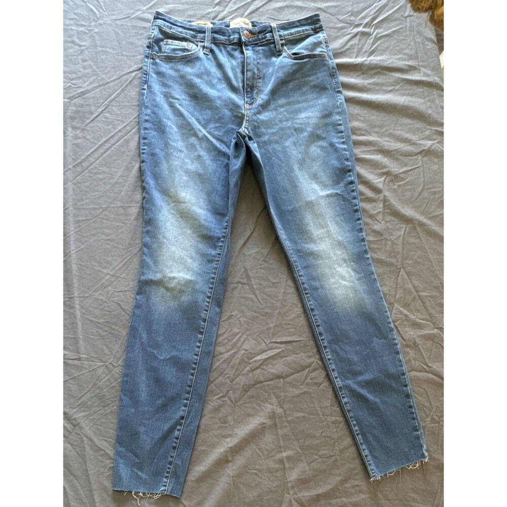 Universal Thread Women's High Rise Skinny Blue Denim Jeans 5-Pocket Size 10
